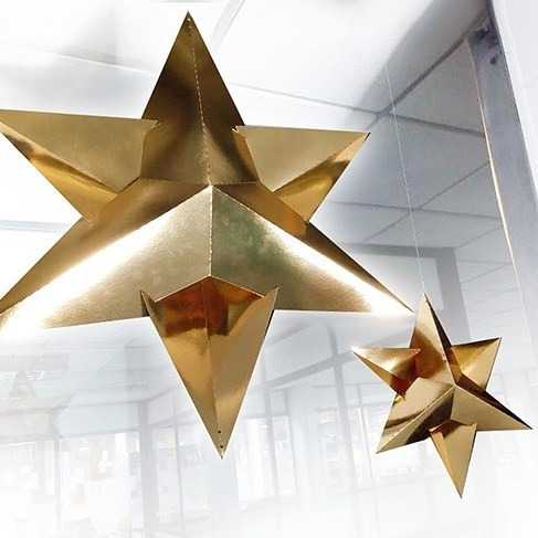 Estrellas Decorativas Colgantes. Metalizadas