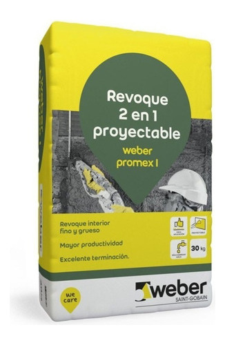 Revoque 2 En 1 Proyectable Promex I Weber 30 K Interior Mm