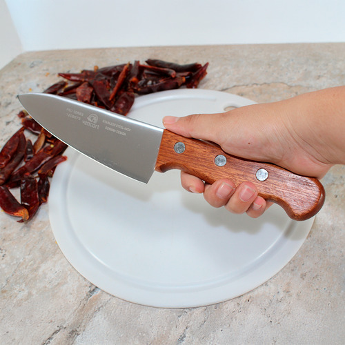 Juego De 3 Cuchillos Chef Con Mango De Madera 6,8,10 Pulgada