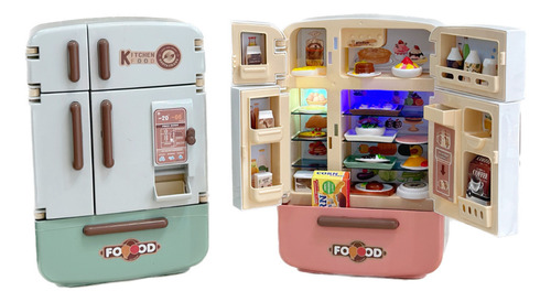 Juguetes Para Niños Mini Big Refrigerator Model Color Verde