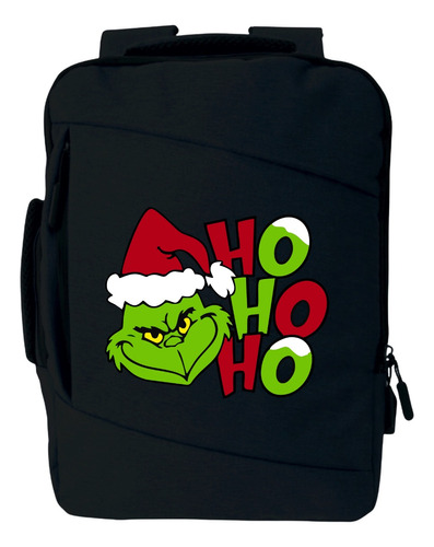 Morral Grinch Navidad Oh Maleta De Espalda Portafolio Black