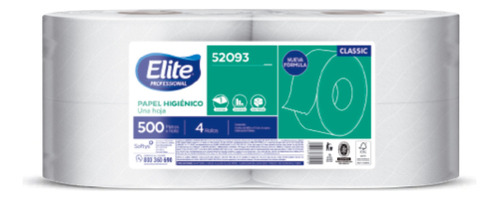 Elite Papel Higiénico Classic Una Hoja 4 X 500 M