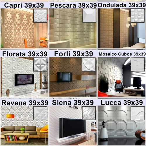 Forma Molde De Gesso 3d E Cimento Abs Pra Placas De Parede