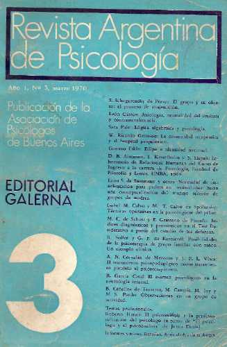 Revista Argentina De Psicologia 3 - Galerna