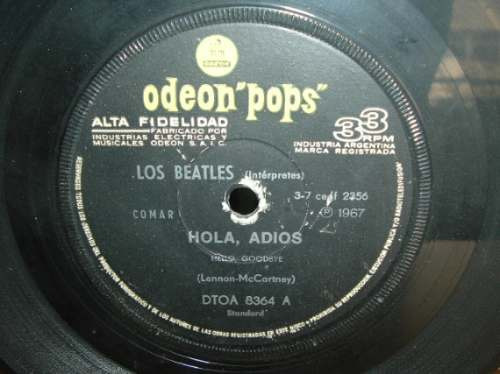 The Beatles Hello Goodbye / I Am The Walrus Simple Argentino