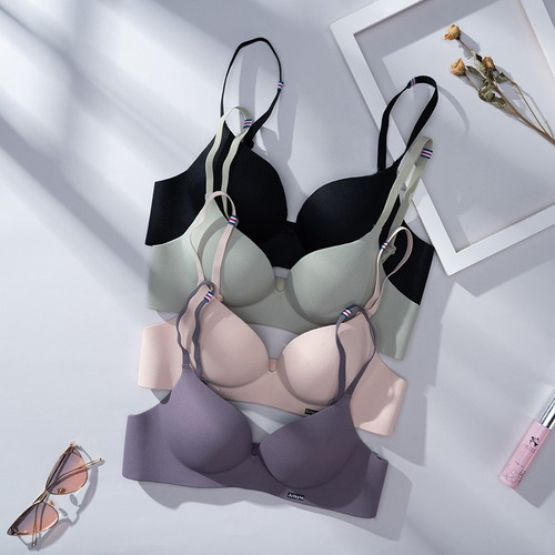 4 Sujetadores Sin Costuras Para Mujer Push Up Bras Ropa Inte