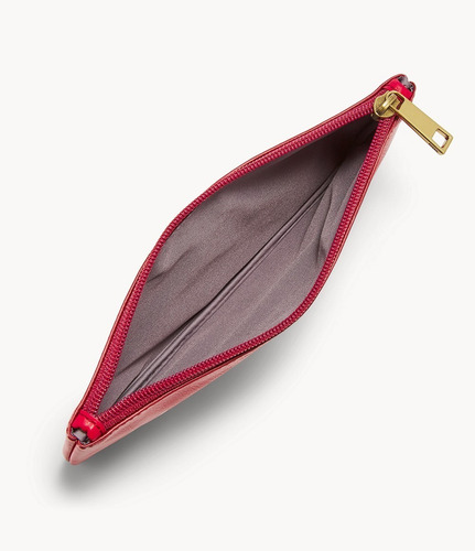 Imagen 2 de 2 de Bolsa Fossil Para Lapices Maquillaje Piel Nueva Original.