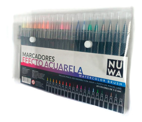 Imagen 3 de 4 de Watercolor Brush Pen X 20 Punta Pincel + Regalo!!!