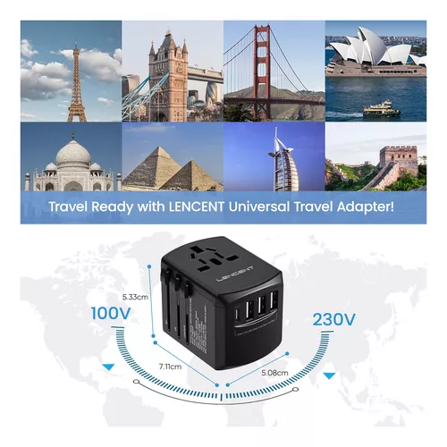 Adaptador de Viaje Universal marca LENCENT - Wirtec Online