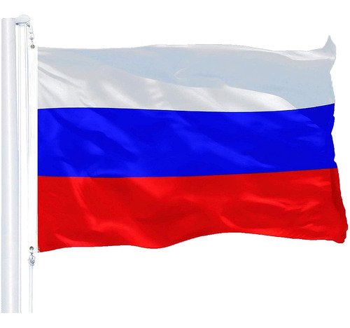 Bandera De Rusia G128, Poliéster, Para Colgar, 90x150 Cm