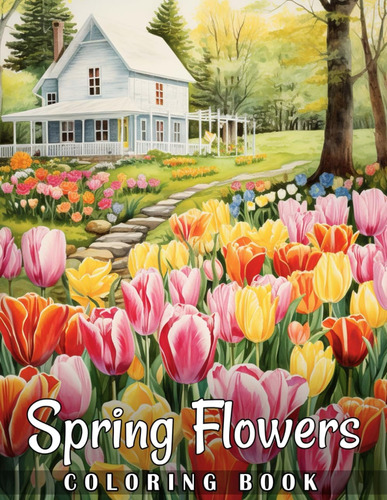 Libro: Spring Flowers Coloring Book: Delight In The Beauty O