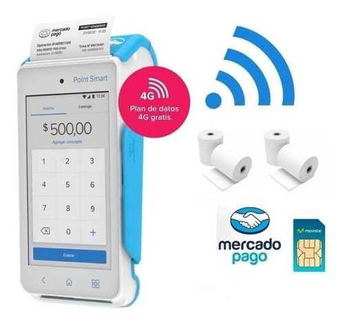 Mercado Point Smart Lector Tarjetas 4g Libre Wifi + Regalos