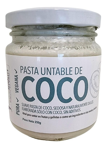 Imagen 1 de 6 de Pasta De Coco - Marca Dulce Salud