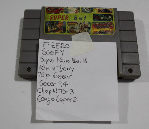 Videojuego Multijuegos 8 En 1 Para Snes