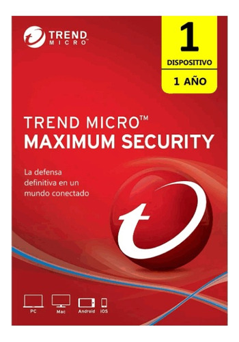 Trend Micro® Maximum Security 1 Dispositivo 1 Año