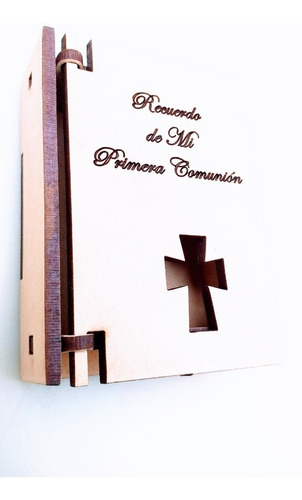 Imagen 5 de 6 de Souvenir Librito Mi Primera Comunión - Mdf / Fibrofacil