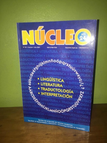 Libro, Núcleo: Lingüística, Literatura, Traductología Y Más.