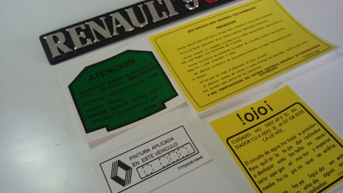 Renault 9 Calcomanias Y Emblema