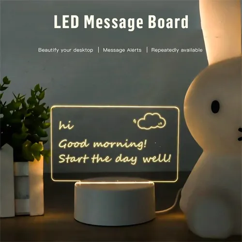 Tablero De Mensajes Led De Acrílico Transparente Para Luz No