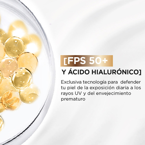 Crema Facial Loreal Protectora Fps50+ Sin Color Anti Brillo