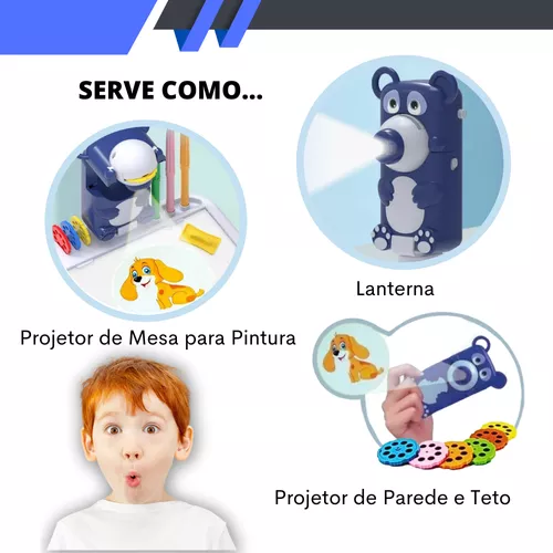 Mesa Mix 4 Em 1 Para Desenhar Projetor Infantil Jogo De Pçs