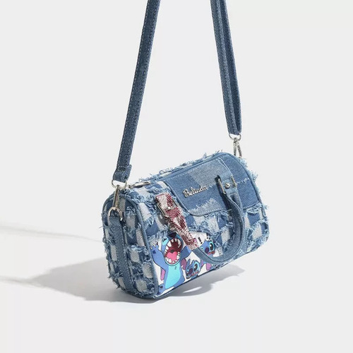 - Para A Bolso De Mezclilla Stitch Con Costuras Rasgadas /