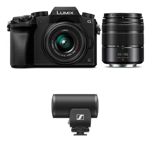 Cámara Panasonic Lumix G7 Mirrorless Con Lentes 14-42mm 45-