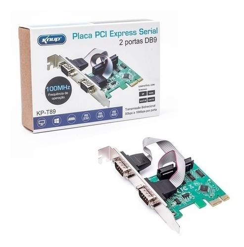 Imagem 9 de 10 de Placa Pci Express Serial 2 Portas Rs232 Rs485 Rs422 Kp - T89