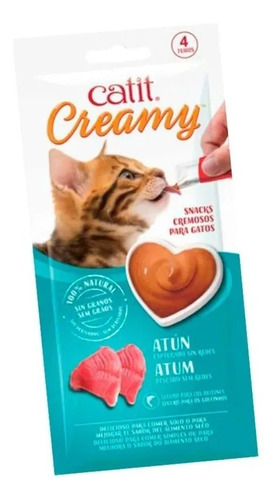 Snack para gatos Catit Creamy sabor atún 4 tubos