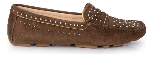 Mocasin Mujer Cuero Zapato Gamuza Vestir Flexible Briganti