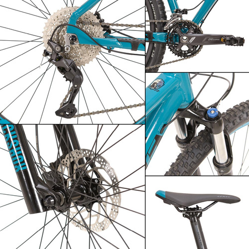 Bike Aro 29 Alumínio M17' Freio Hidráulico Rock Evo 23 Aqua