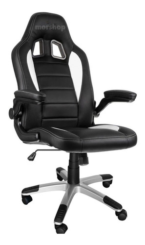 Silla de escritorio Morshop S16 gamer ergonómica  negra y blanca