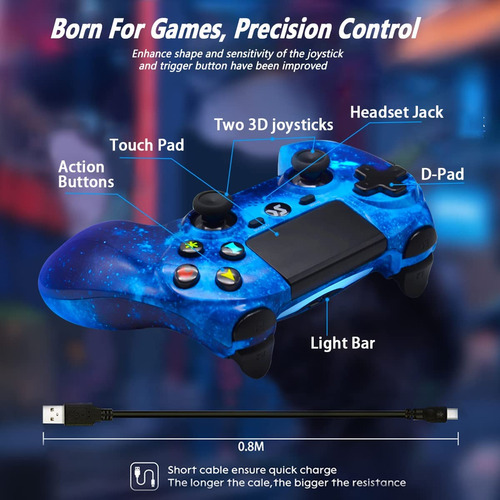 Driver Inalámbrico Para Ps4 Paquete De 2 Controladores