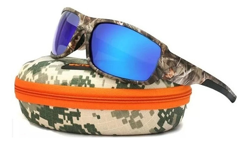 Lentes Tacticos Militares Con Estuche Camo Caceria Camuflaje Color Azul