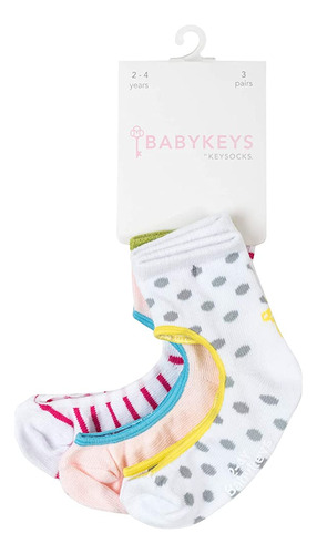 Keysocks Babykeys No-show Calcetines, Talla 2-4 Años, Pack D