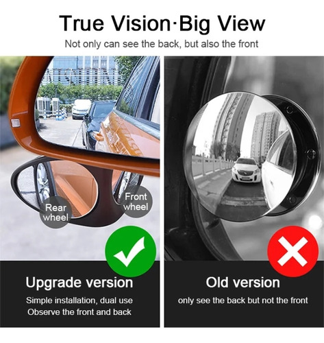 Espejo De Punto Ciego Ajustable De 360 Grados Para Espejo Iz