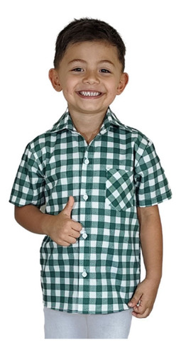 Camisa Infantil Xadrez Cowboy Country