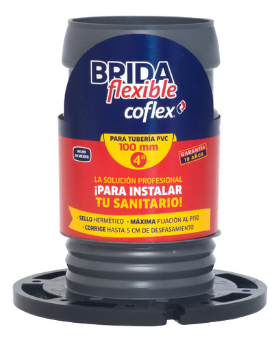 Brida Larga De 4  Para Wc Desague Flexible Coflex Pb-300