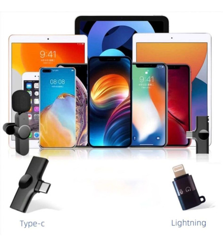 Imagen 3 de 5 de Micrófono Inalámbrico Lavalier Para Teléfono Tipo C / iPhone