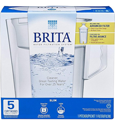 Brita Jarra De Agua, Delgada, De Capacidad,