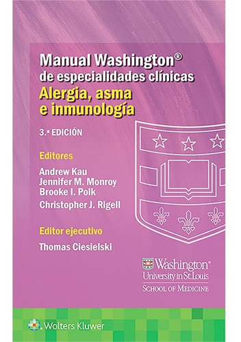 Libro Manual Washington De Alergia  Asma E Inmunol