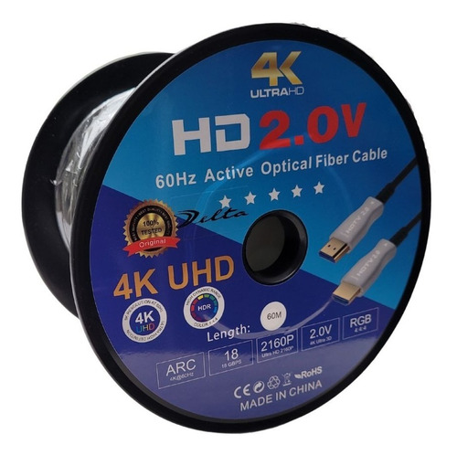 Cable Hdmi De Fibra Optica Full Hd 4k V2.0 60hz 100 Metros