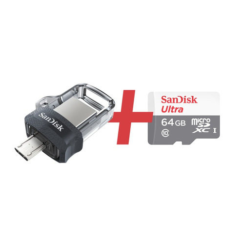 Memoria Sandisk Micro Sd 64g Clase10 Pendrive Dualdrive 128g