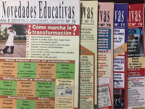 5 Revistas Novedades Educativas # 70-71-76-77-78 1996