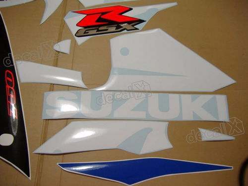 Kit Adesivos Emblemas Suzuki Gsxr 750 2002 Moto Azul/branca