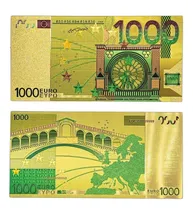 Comprar Billete Dorado De 1000 Euros - Coleccionable En Pan De Oro