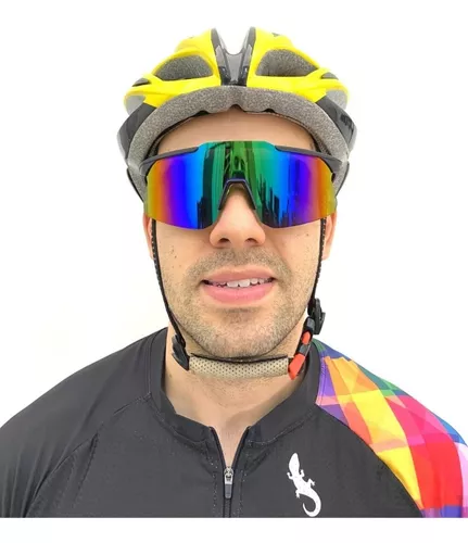 Kit 2 de gafas de ciclismo para hombre, marco UV 400, color negro