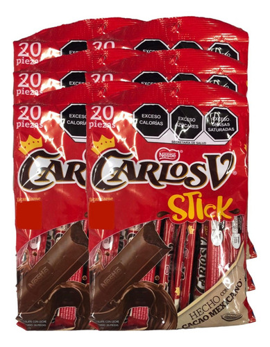 Chocolate Carlos V Stick 20pz