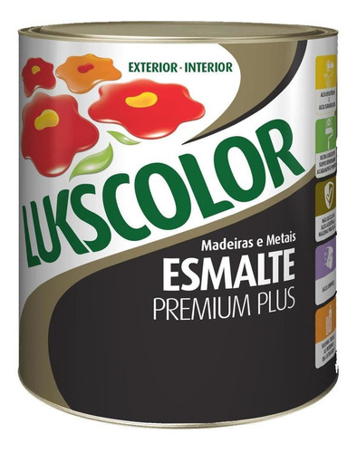 Tinta Esmalte Sintético Lukscolor Alumínio 900ml