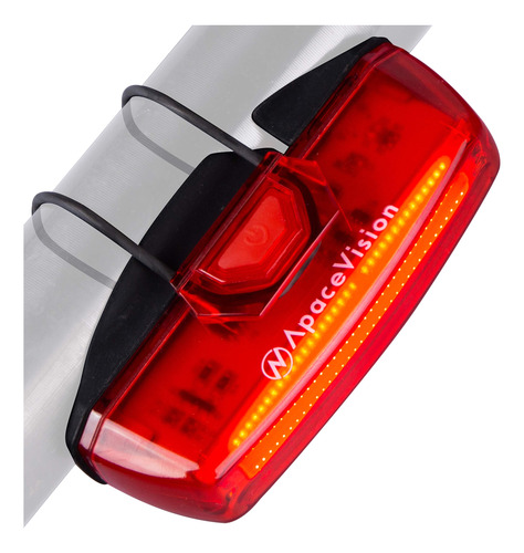 Luz Trasera Led Apace Usb Recargable 100 Lúmenes Bicicleta Rojo